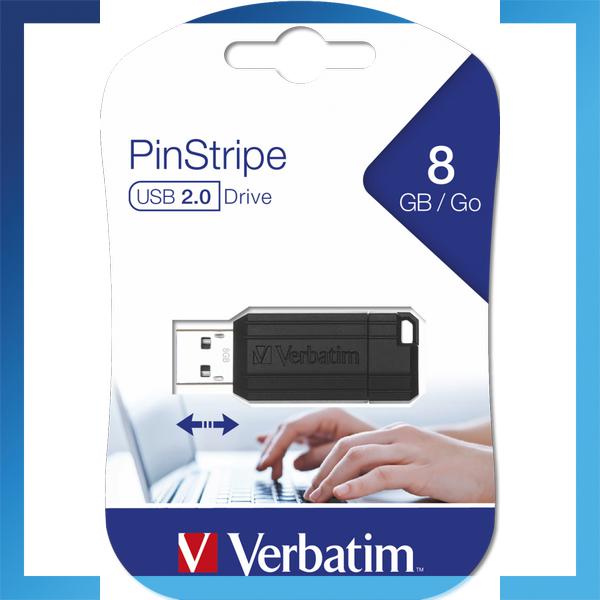 Pen Drive Verbatim PinStripe 8GB USB 2 0