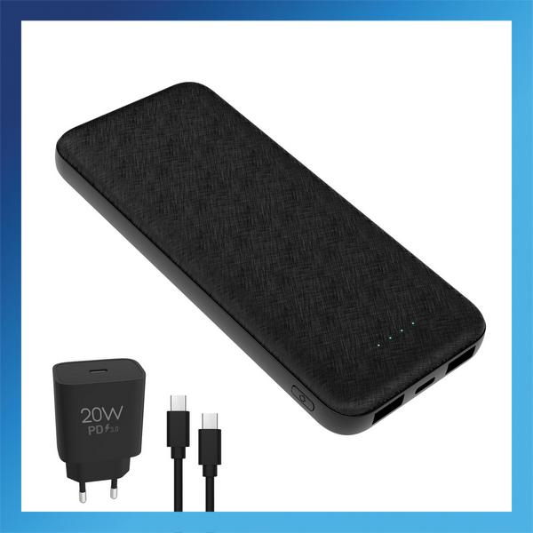 PowerBank Set 10000mAh CARICABATTERIE PD 20W CAVO