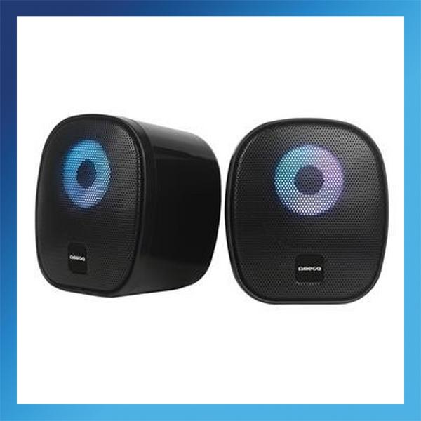 Speaker Stereo 2 0 6W RMS RGB USB 3 5 mm Audio Ner